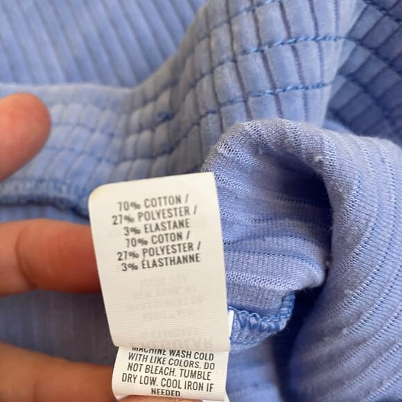 Aerie Sz L Light Blue Groove-on Velour High Waisted Flared Pants Loungewear - Picture 13 of 16